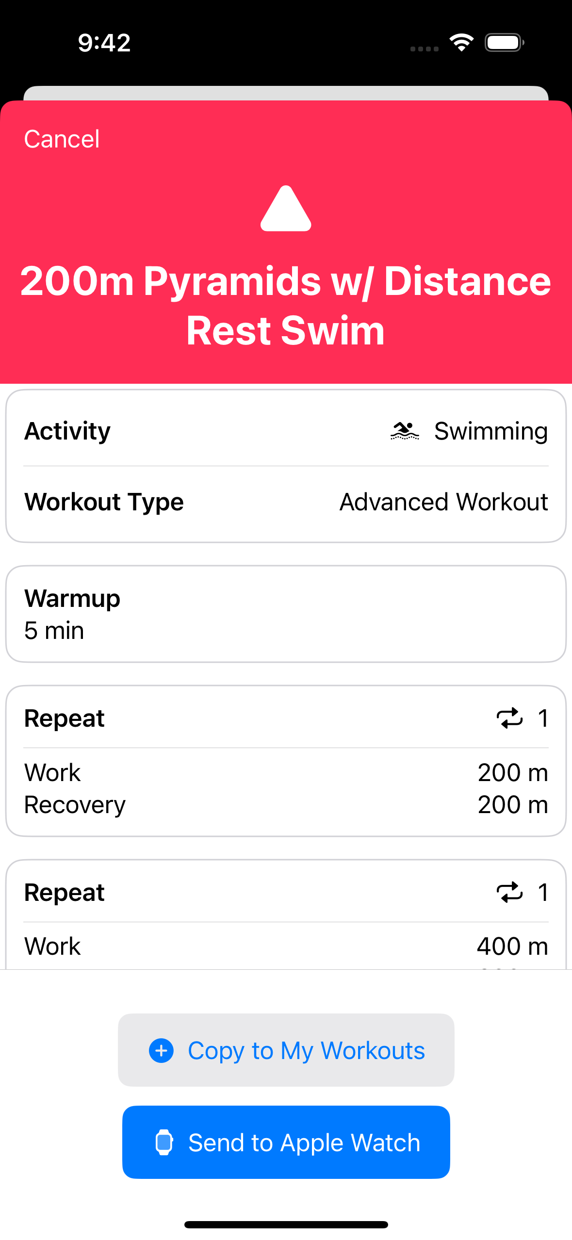 Add workouts to Apple Watch via Workout Builder app